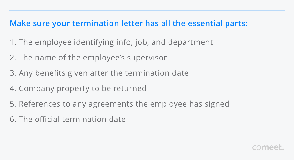 Example Of Termination Letter To Employee from www.comeet.com
