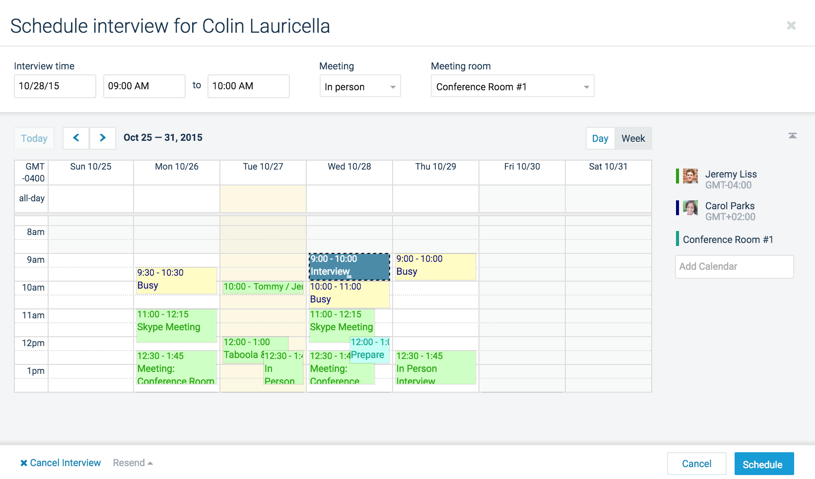 Applicant Tracking System-Group Scheduling 