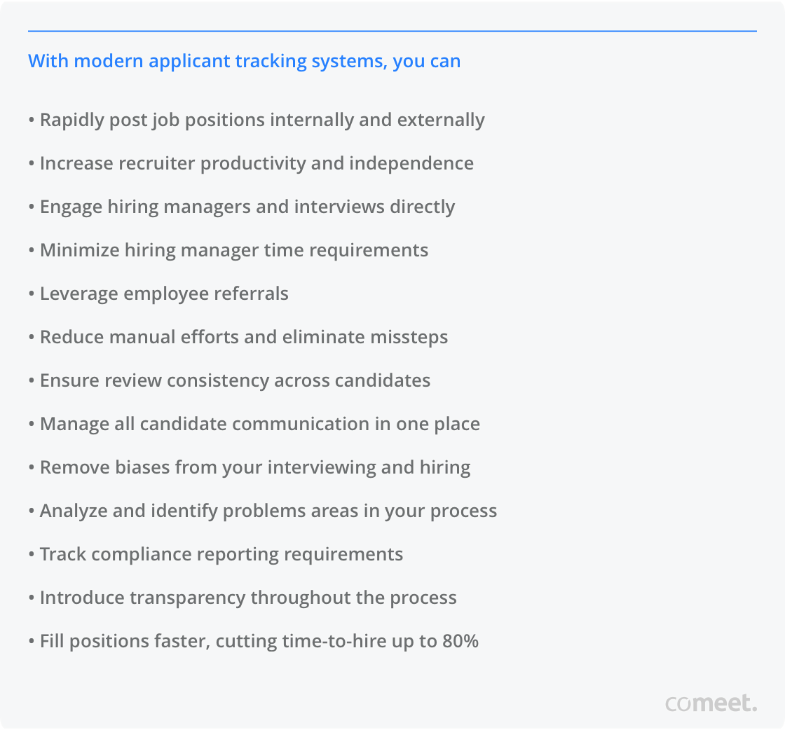 Benefits of Modern Applicant Tracking Systems